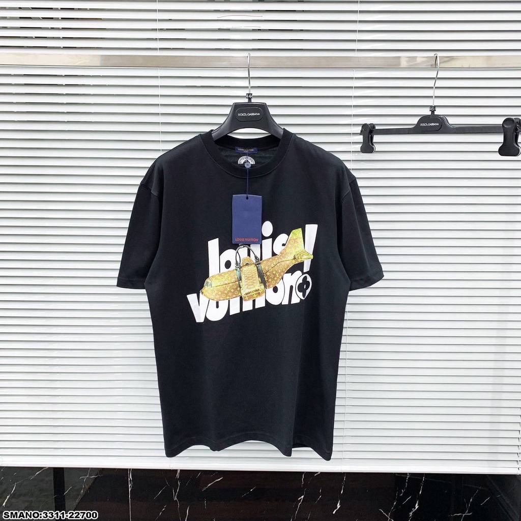 Áo Thun Lv Họa Tiết Máy Bay SPF . Áo Phông Cổ Tròn In Họa Tiết Siêu Đẹp DT STORE MENWEAR