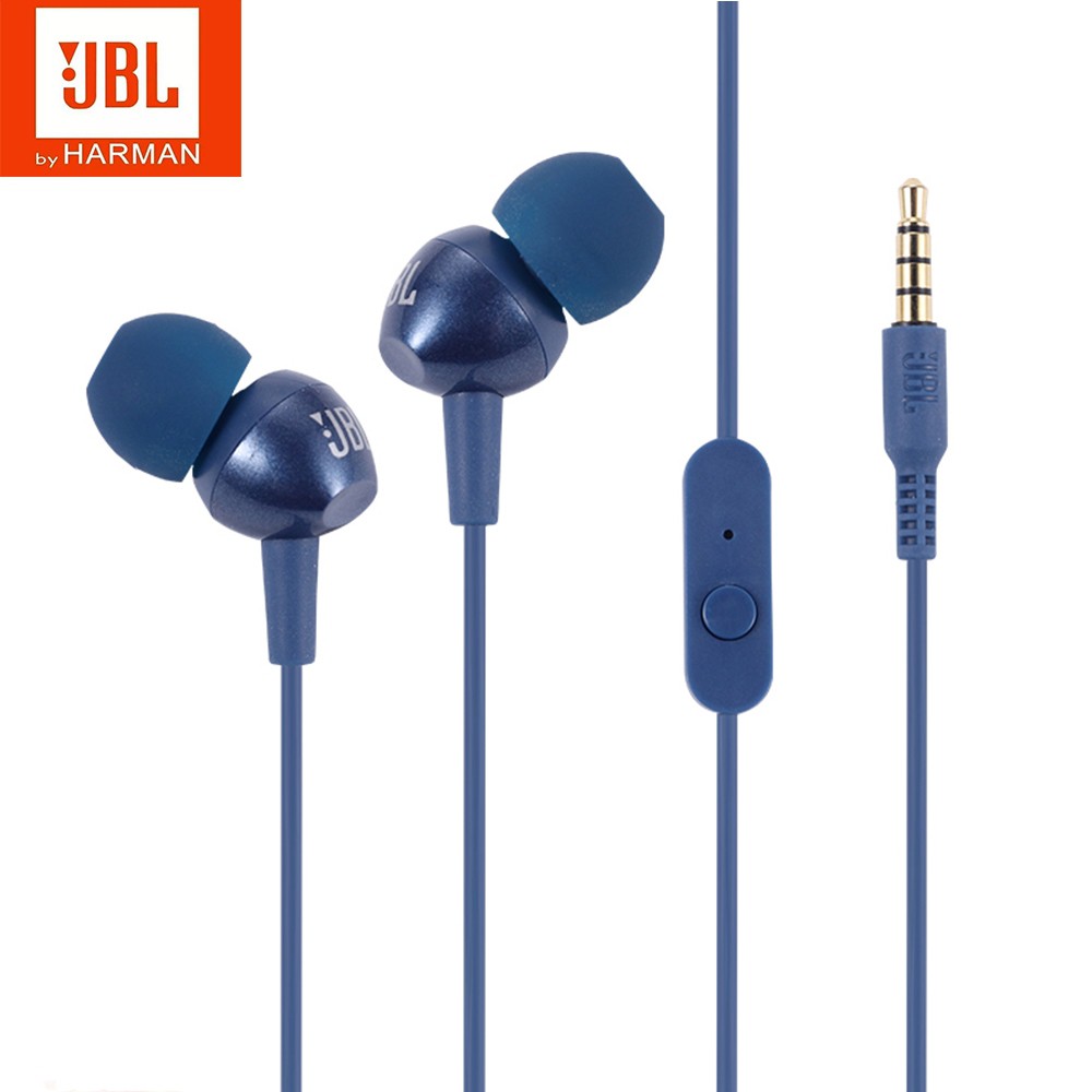 Tai nghe có dây JBL C200Si 3.5mm Tai nghe âm thanh nổi có dây Âm thanh trầm sâu Tai nghe thể thao Tai nghe rảnh tay trong tai Tai nghe có mic