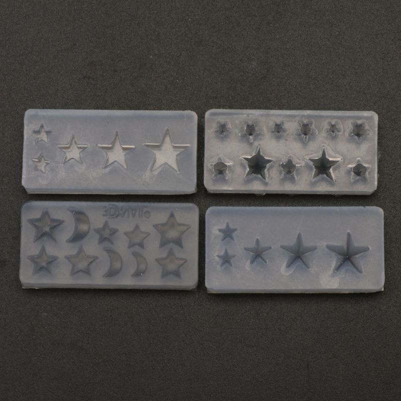 Sa Set 4 Khuôn Silicone Làm Mặt Trang Sức Thủ Công