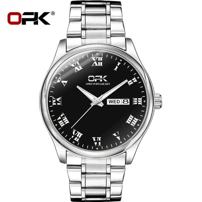Đồng hồ Opk 8121 máy quartz chống nước chống oxy hóa sang trọng cho nam