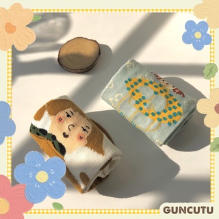 Vớ cổ ngắn in hình cô bé tóc xù - Guncutu