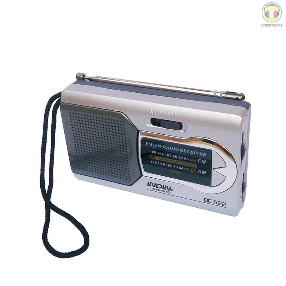 Bộ Thu Phát Radio Mini Bc-R22 Am / Fm Jack Cắm 3.5mm