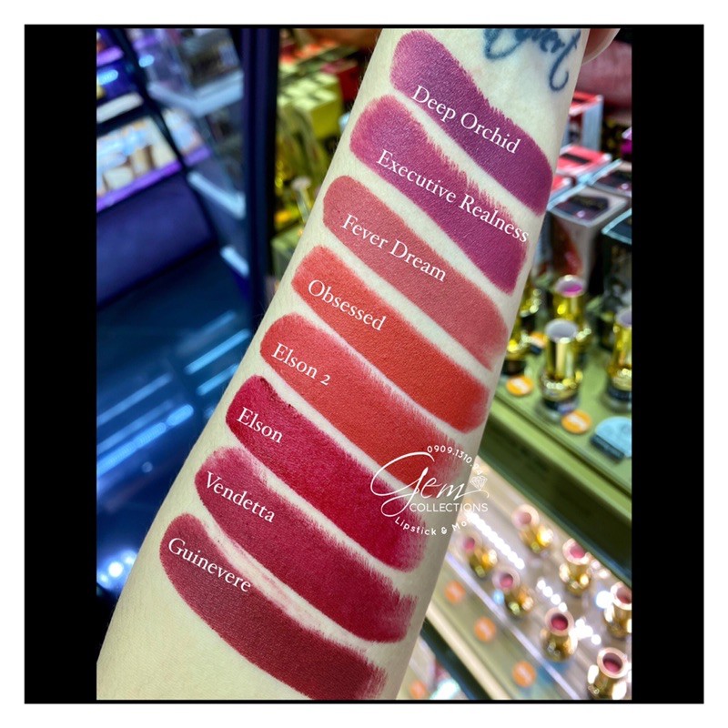 Son lì Pat McGrath MatteTrance màu Elson, Elson 2, Flesh 5, Omi, Guinevere, Obsessed