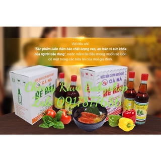 Thùng 6 chai nước mắm nhỉ Bé Bầu 500ml loại Đặc Biệt ngon nhất làm từ cá cơm than giàu đạm nhất