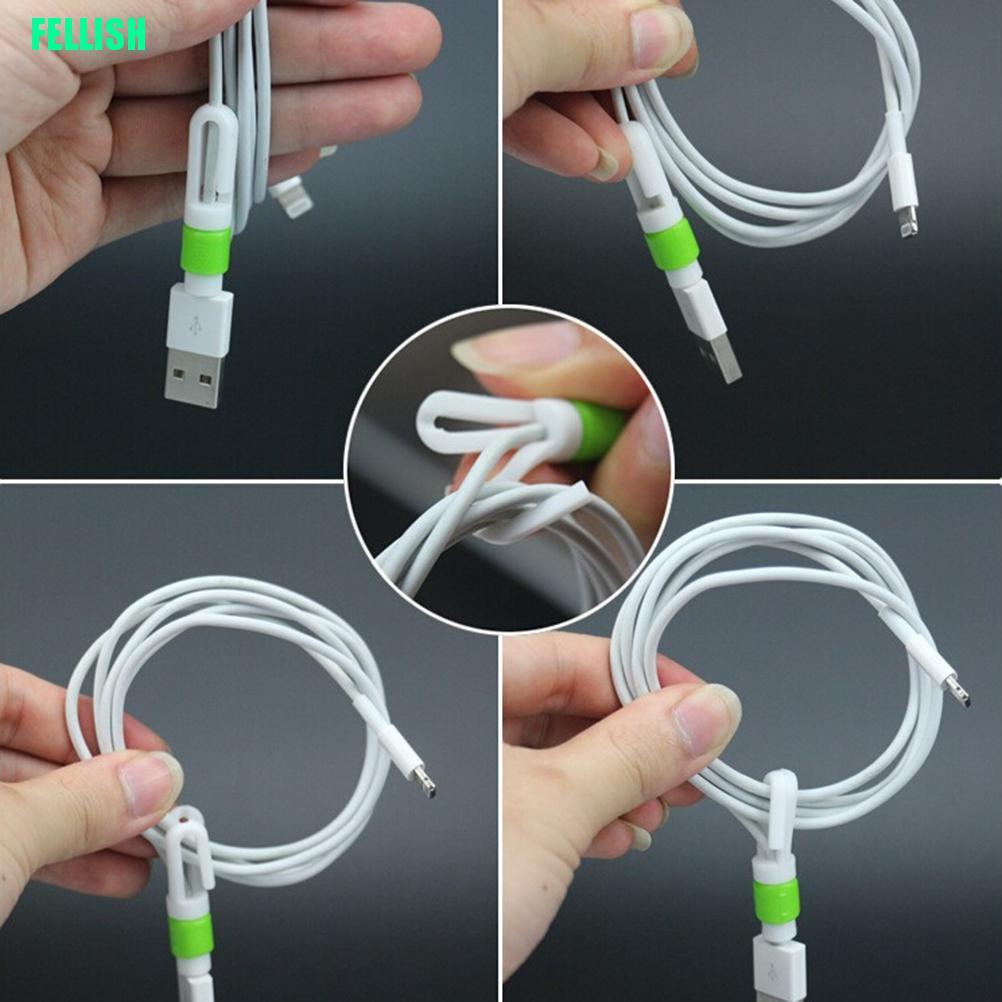 Set 2 Dụng Cụ Giữ Dây Cáp Chống Rối Bằng Silicon Tiện Dụng