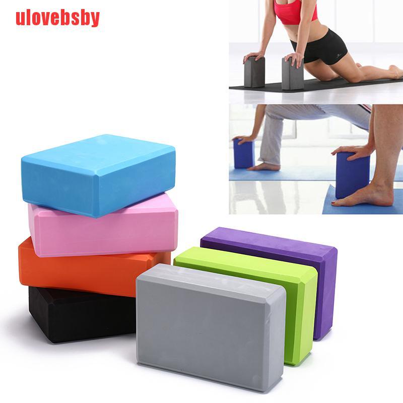 [ulovebsby]yoga block exercise fitness sport props foam brick stretching aid home pilates