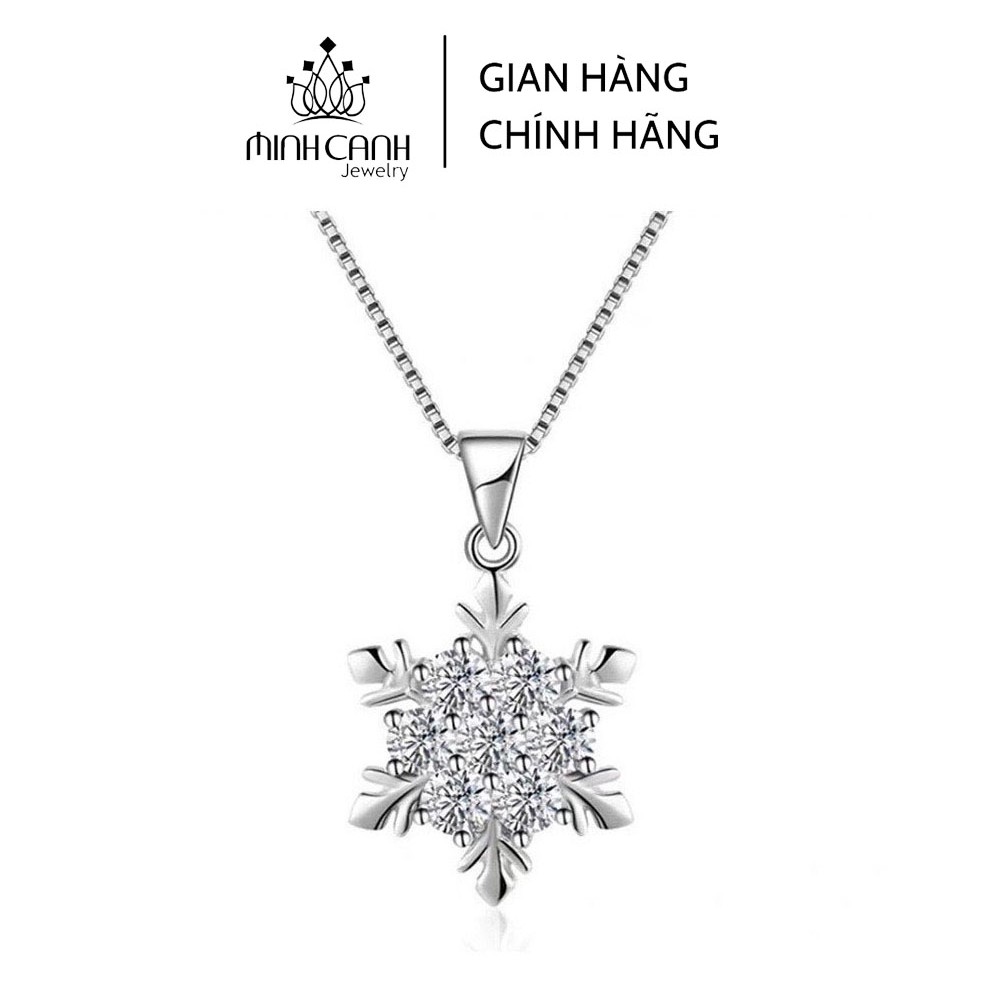 Vòng Cổ Bạc Nữ Hình Bông Tuyết Đính Đá - Minh Canh Jewelry