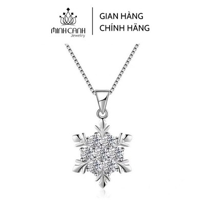 Vòng Cổ Bạc Nữ Hình Bông Tuyết Đính Đá - Minh Canh Jewelry