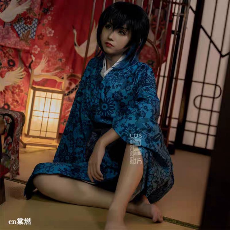 Set trang phục cosplay hoá trang Tanjiro Zenitsu Inosuke Kimetsu no Yaiba phố đèn đỏ