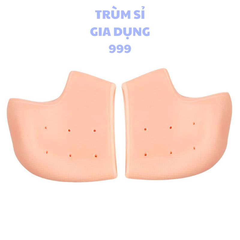 1 set 2 miếng bảo vệ gót chân silicon, Set 2 lót gót silicon bảo vệ chống đau chân