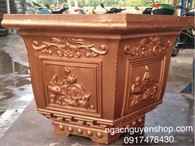 Khuôn đổ chậu , đúc chậu lục giác ngang 60 chéo góc 70 cao 40 lòng ghép