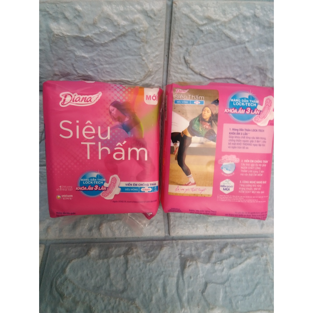 Gói 8 miếng BVS Diana siêu thấm mới