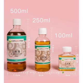 Dầu bóng véc ni Chinjoo 500ml bảo vệ tranh sơn dầu, acrylic