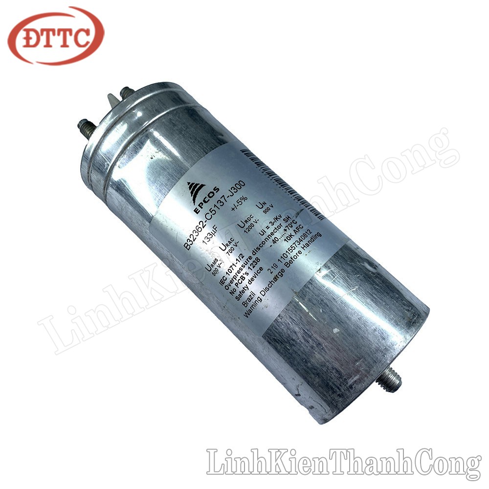 Tụ EPCOS 133uF 850V Tháo Máy (B32362-C5137-J300)