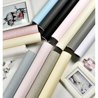 Miếng dán tường thiết kế màu trơn kích thước 45*100cm tiện dụng