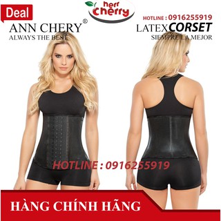 Đai nịt bụng giảm mỡ Ann Chery 2045 Metallic Edition 3 Hooks - màu đen