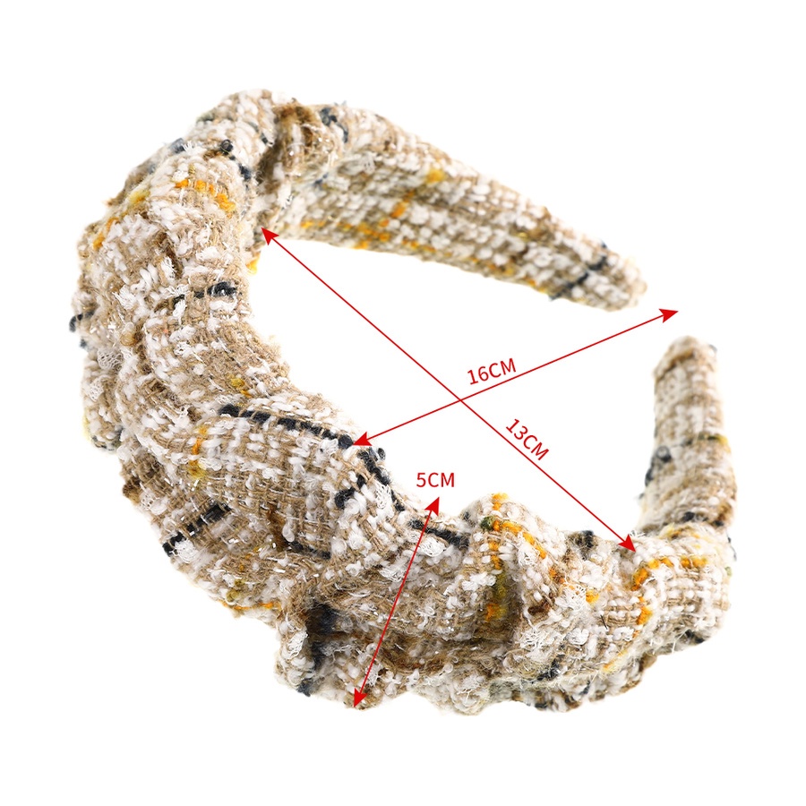 Băng đô cài tóc bản rộng họa tiết kẻ sọc phong cách Hàn Quốc mới cho nữ