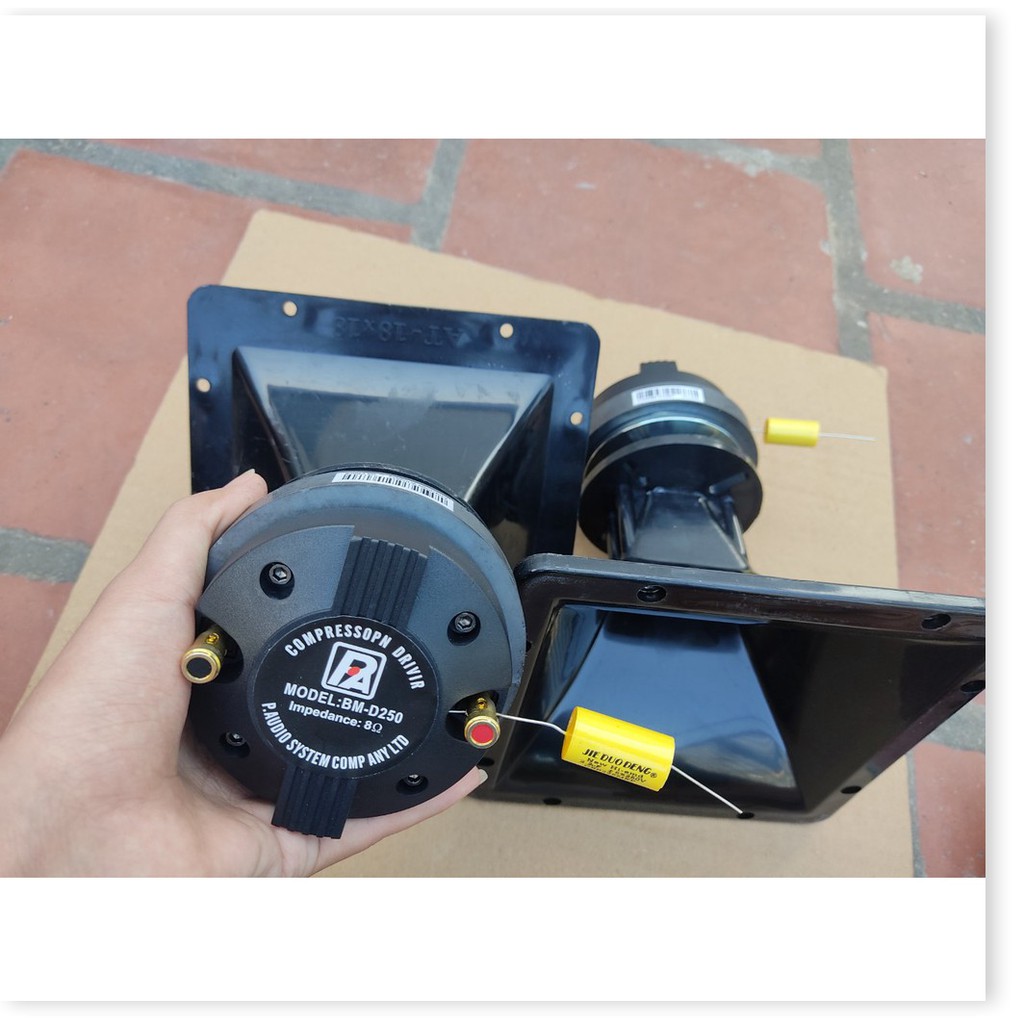 BỘ 1 CỦ TRÉP PAUDIO 350 TỪ 100MM KÈM HỌNG 18X18 VÀ TỤ 2,2MF - LOA TREBLE RỜI