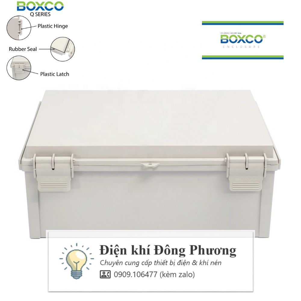 Tủ điện nhựa ABS chống thấm nước Hàn Quốc BOXCO IP67 kích thước lớn 40x50x20