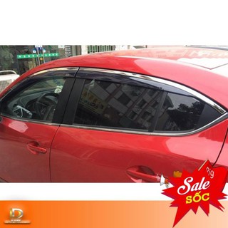 Vè che mưa viền inox Mazda 3 chính hãng