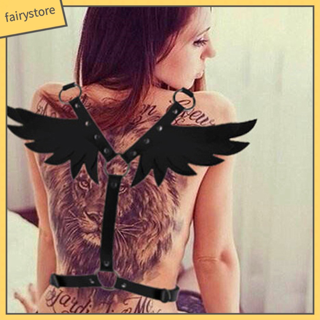 [Fairy] Dây Đeo Vai Giả Da Gắn Cánh Thiên Thần Có Thể Điều Chỉnh
