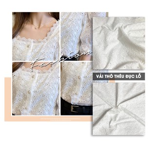 Vải thô thêu-kate-Vải thô thêu-dòng vải cao cấp-mát rượi với những mũi thêu tinh tế-sắc nét