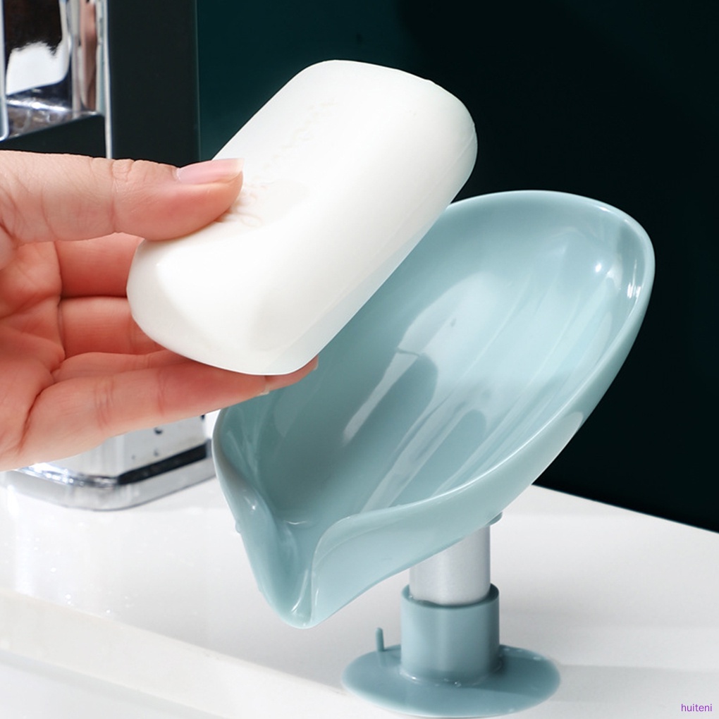 Giá Đỡ Mút Rửa Chén Bằng Nhựa Hình Chiếc Lá Thiết Kế Thoát Nước Tiện Dụng Cho Nhà Bếp / Phòng Tắm