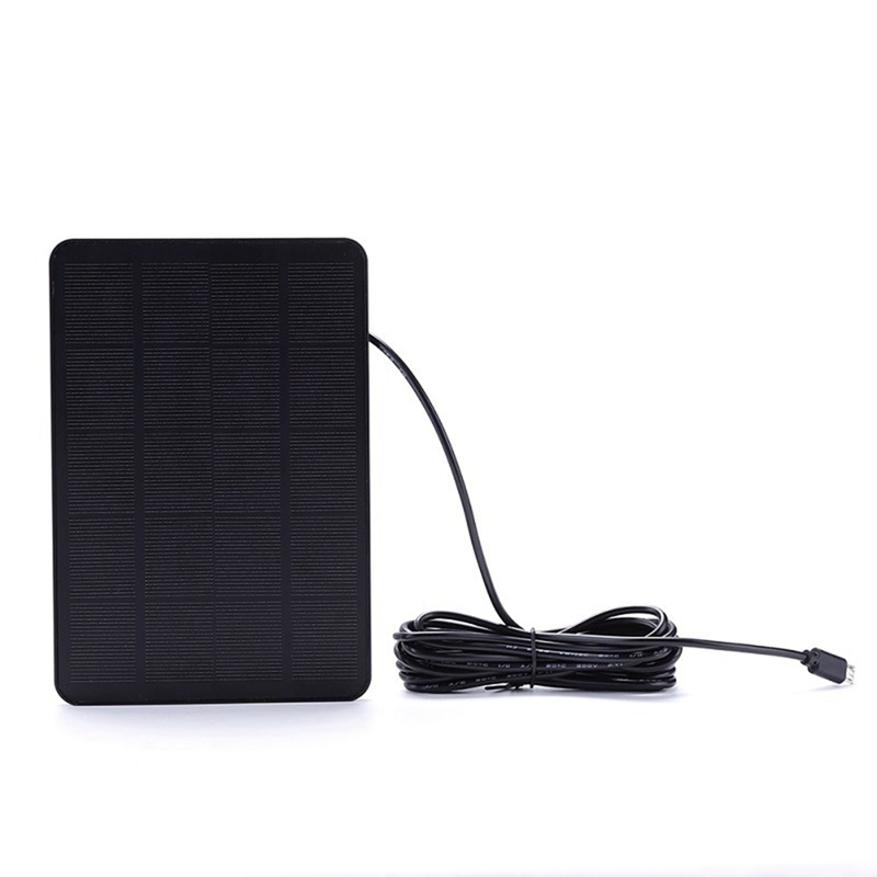 Tấm Sạc Pin Năng Lượng Mặt Trời 10W Chống Thấm Nước Kèm Dây Cáp Sạc Dành Cho Camera An Ninh Gia Đình
