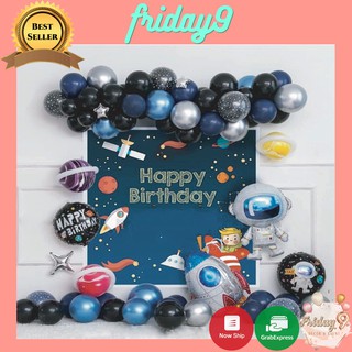 [Siêu Rẻ] Combo bong bóng phi hành gia vũ trụ trang trí sinh nhật (Tặng ống bơm và keo dán) 31522-Friday9 Decor
