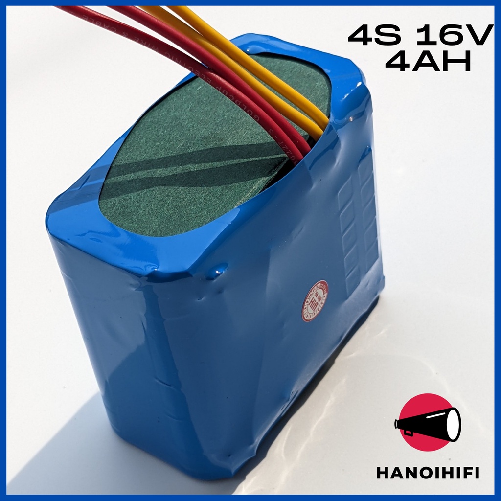 Khối PIN 4s-16V Kèm mạch bảo vệ báo dung lượng, pin mới dung lượng chuẩn xả cao cho loa, đèn, máy trợ giảng