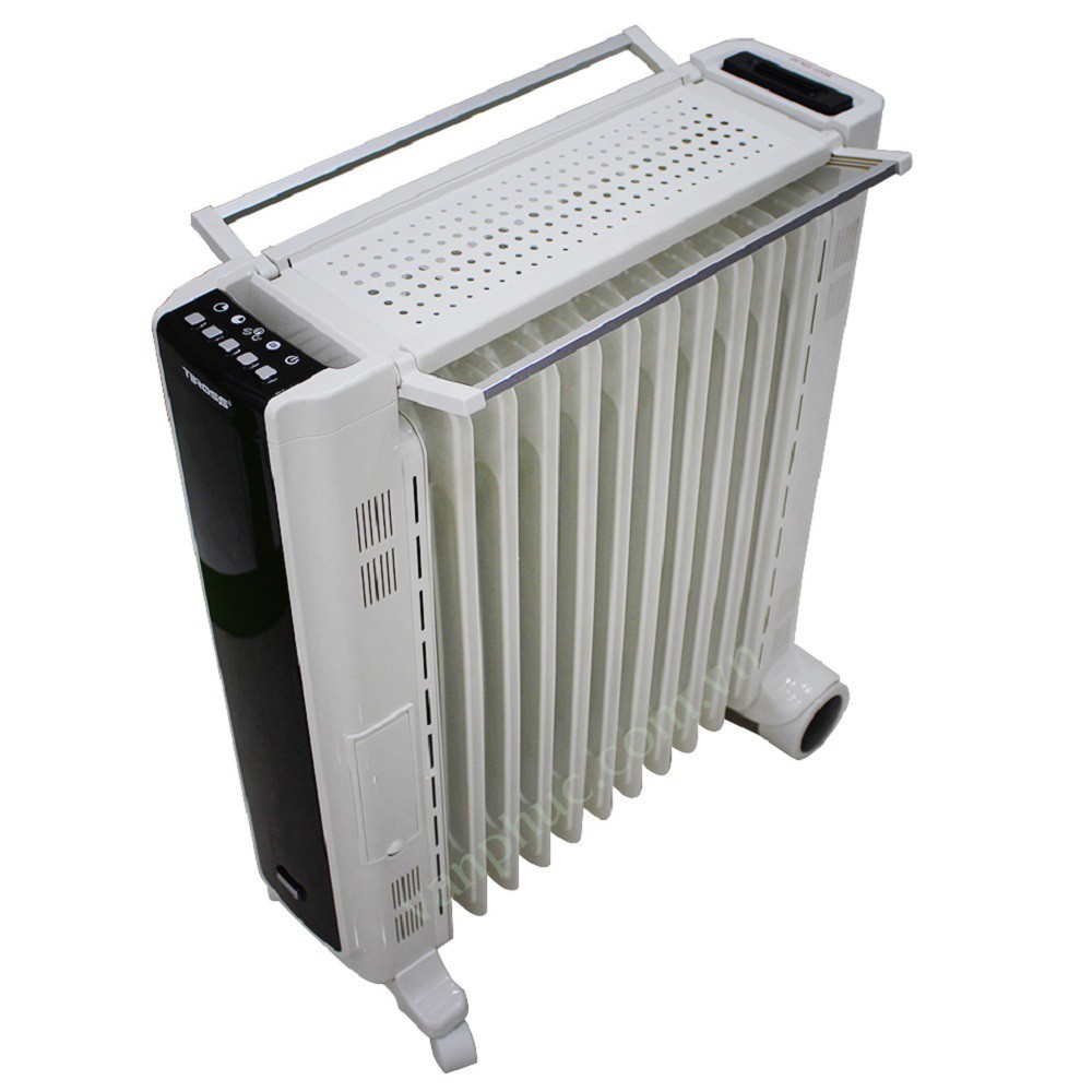 Máy sưởi dầu Tiross TS9212 - 11 thanh sưởi, màu trắng, công suất 2.2kW, diện tích sưởi 20m²