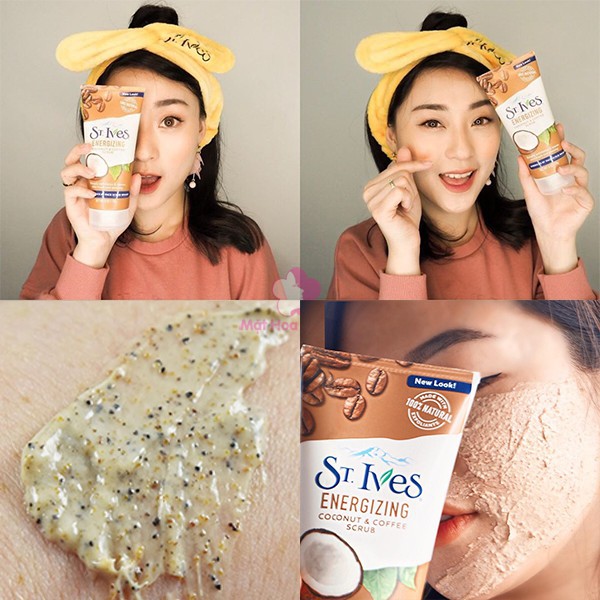 Sữa Rửa Mặt ST.IVES Tẩy Tế Bào Chết Chiết Xuất Dừa Và Cà Phê Energizing Coconut & Coffee Scrub 170g Chính Hãng Mỹ