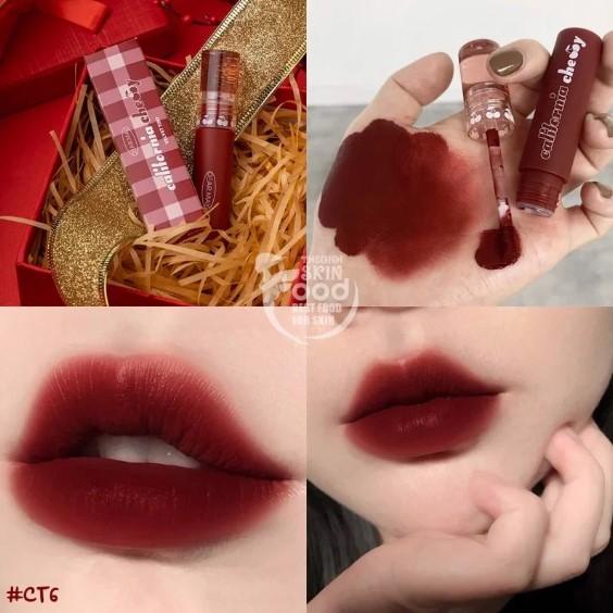 Son Kem Lì, Lên Màu Chuẩn Dearmay California Cherry Velvet Tint 4.4g