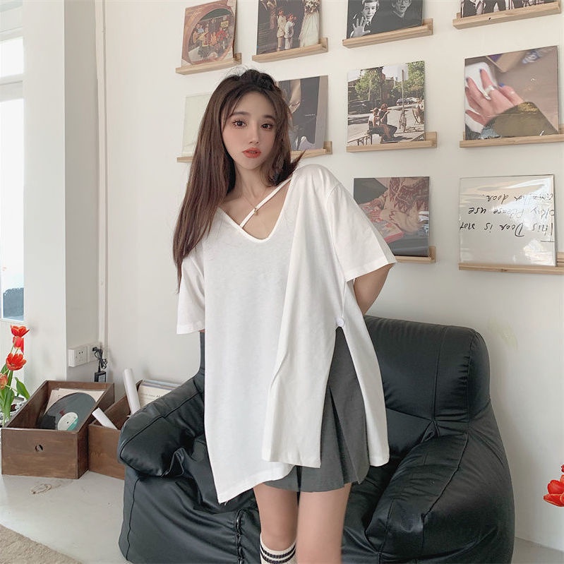 Áo Thun Tay Ngắn Dáng Rộng Thiết Kế Mới Thời Trang Theo Phong Cách Hàn Quốc