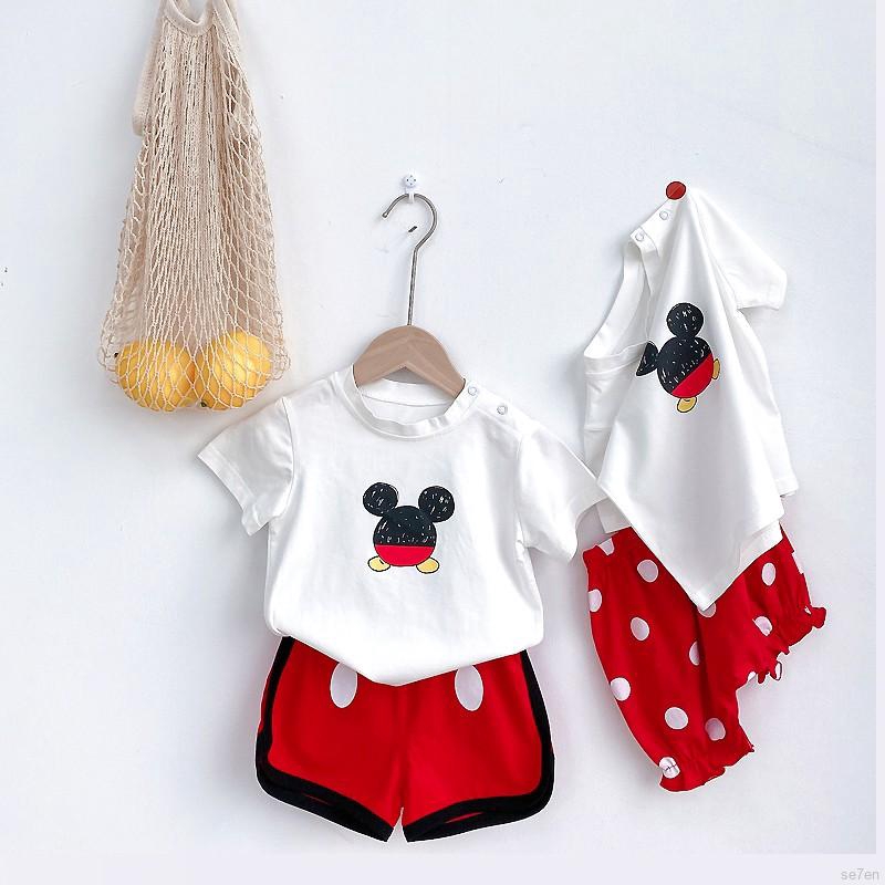 Bộ áo thun tay ngắn + quần short cho bé trai/gái