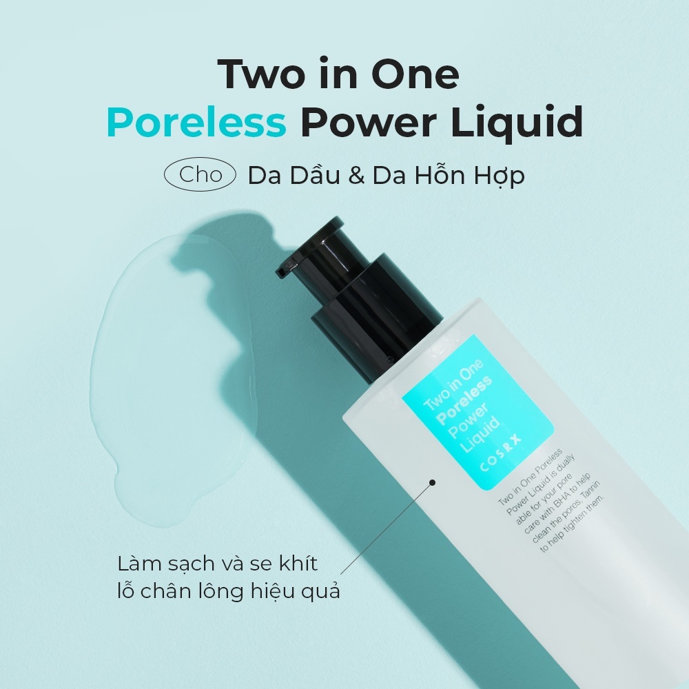 Tẩy Da Chết Se Khít Lỗ Chân Lông Cosrx Two In One Poreless Power Liquid