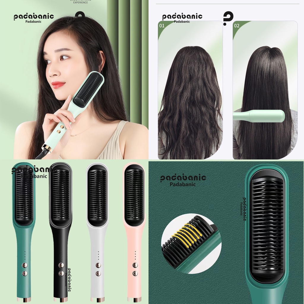 Lược Điện Chải Thẳng Tóc Là Tóc Chuyên Nghiệp Padananic 9687 Cho Mái Tóc Thẳng Bồng Bềnh