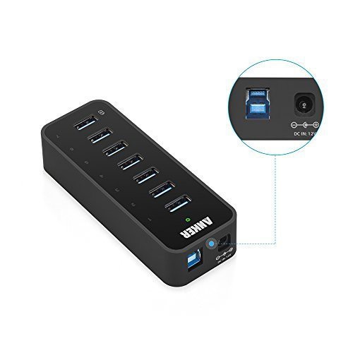 Anker 7-Port USB 3.0 Data Hub with 36W Power Adapter - Bộ chia usb 7 cổng 3.0