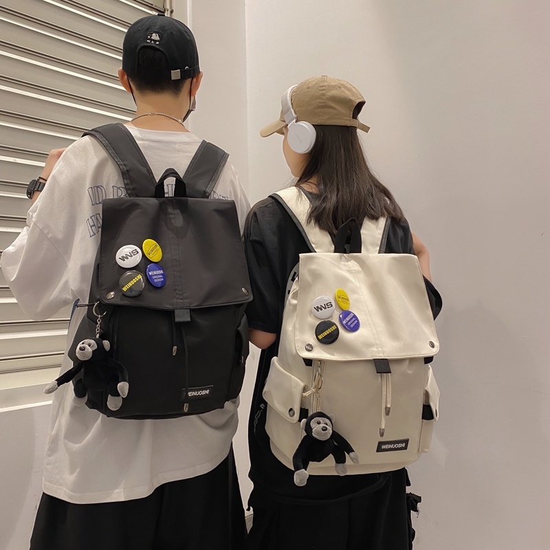 Balo đi học PRETTYZYS sức chứa lớn 14inch phong cách ulzzang Hàn Quốc thời trang cho sinh viên