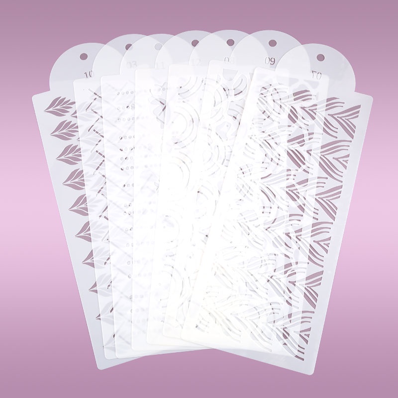 Set 4 Khuôn Trang Trí Bánh/Sô Cô La Bằng Nhựa Dập Nổi Họa Tiết Độc Đáo