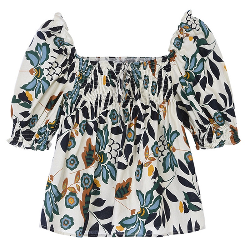 Áo Kiểu Babydoll Cổ Vuông Tay Phồng Ngọt Ngào Dễ Thương Cho Nữ