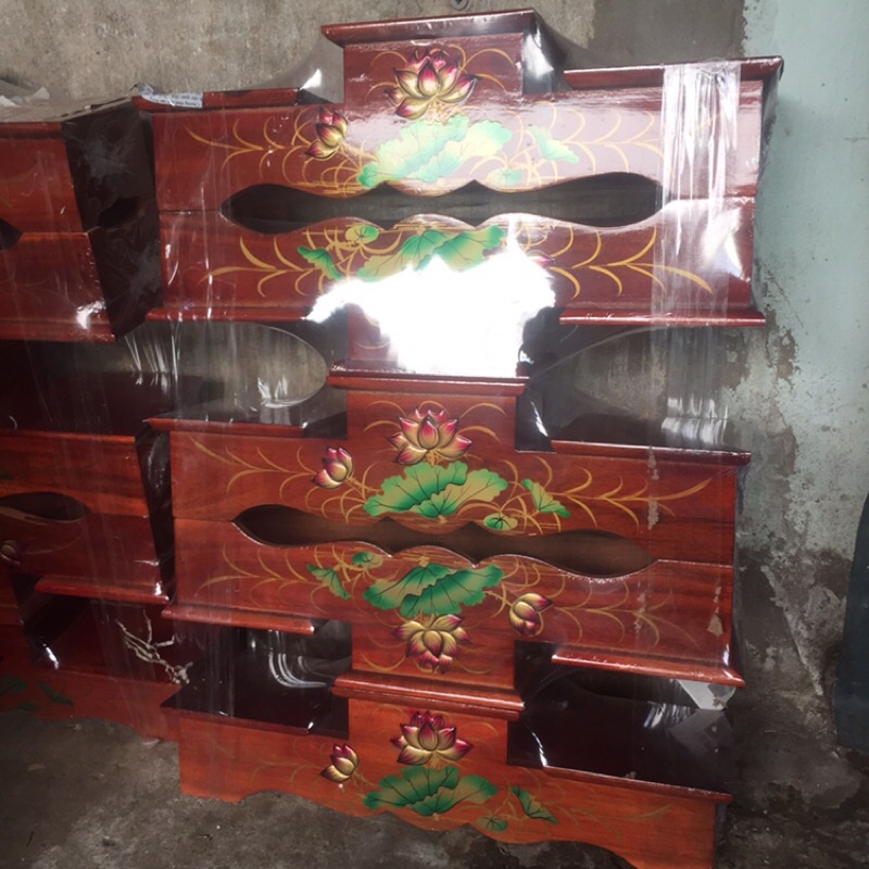 KỆ TAM CẤP BÁT HƯƠNG SEN  4 TẤT , 4,5 TẤT , 5 TẤT