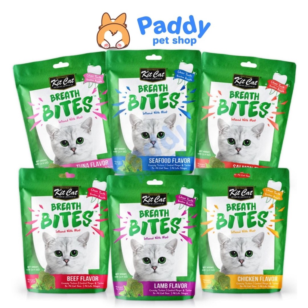 Snack Sạch Răng Cho Mèo Kit Cat Breath Bites (60g)