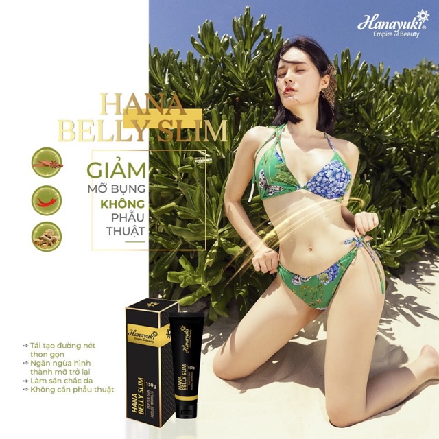 Kem tan mỡ bụng Hana Belly Slim Date 2023