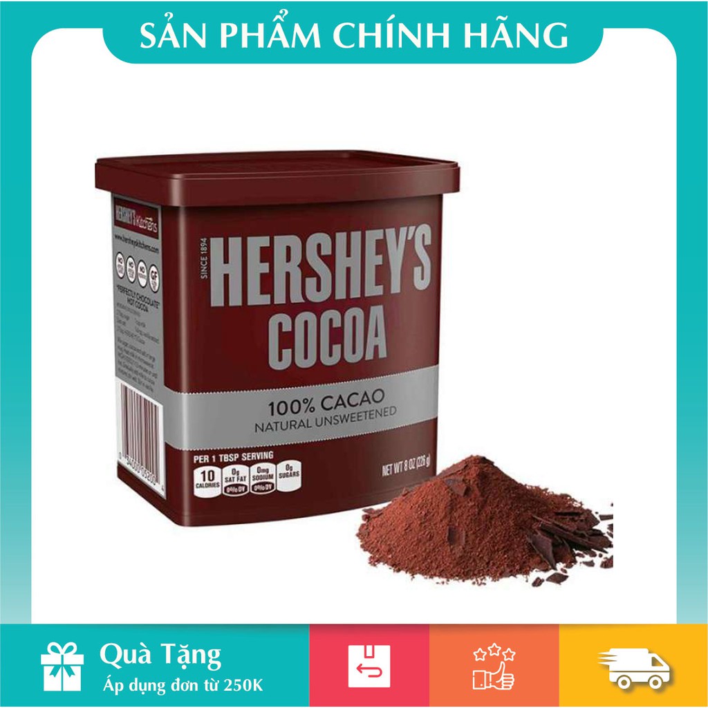 [HÀNG CHÍNH HÃNG] Bột Cacao Không Đường Hershey's
