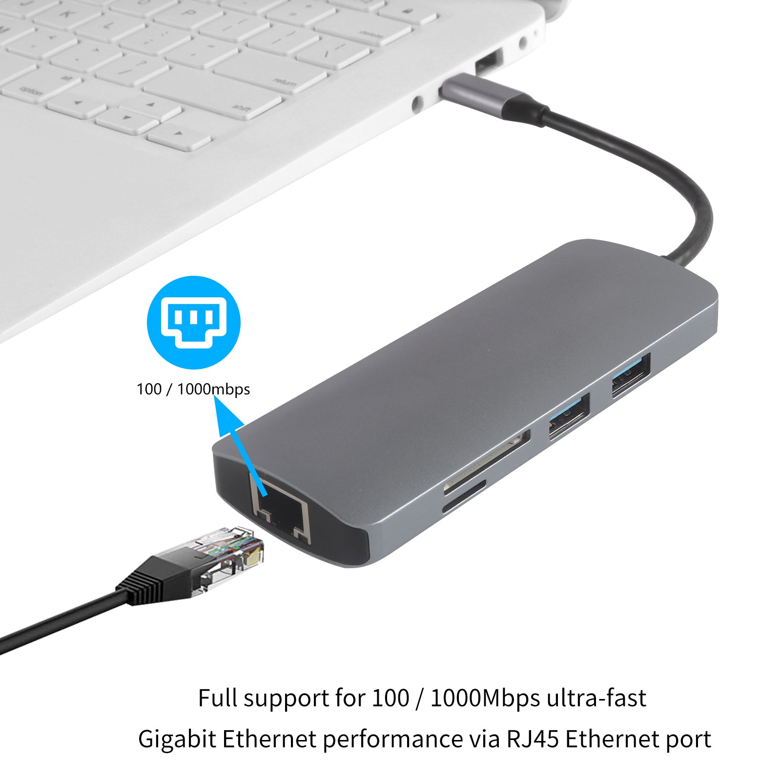 Bộ mở rộng USB cổng Type-c với 7 cổng