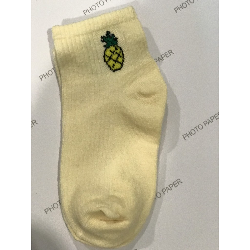 Combo 5 đôi tất nữ cổ ngắn hình hoa quả siêu dễ thương, thời trang