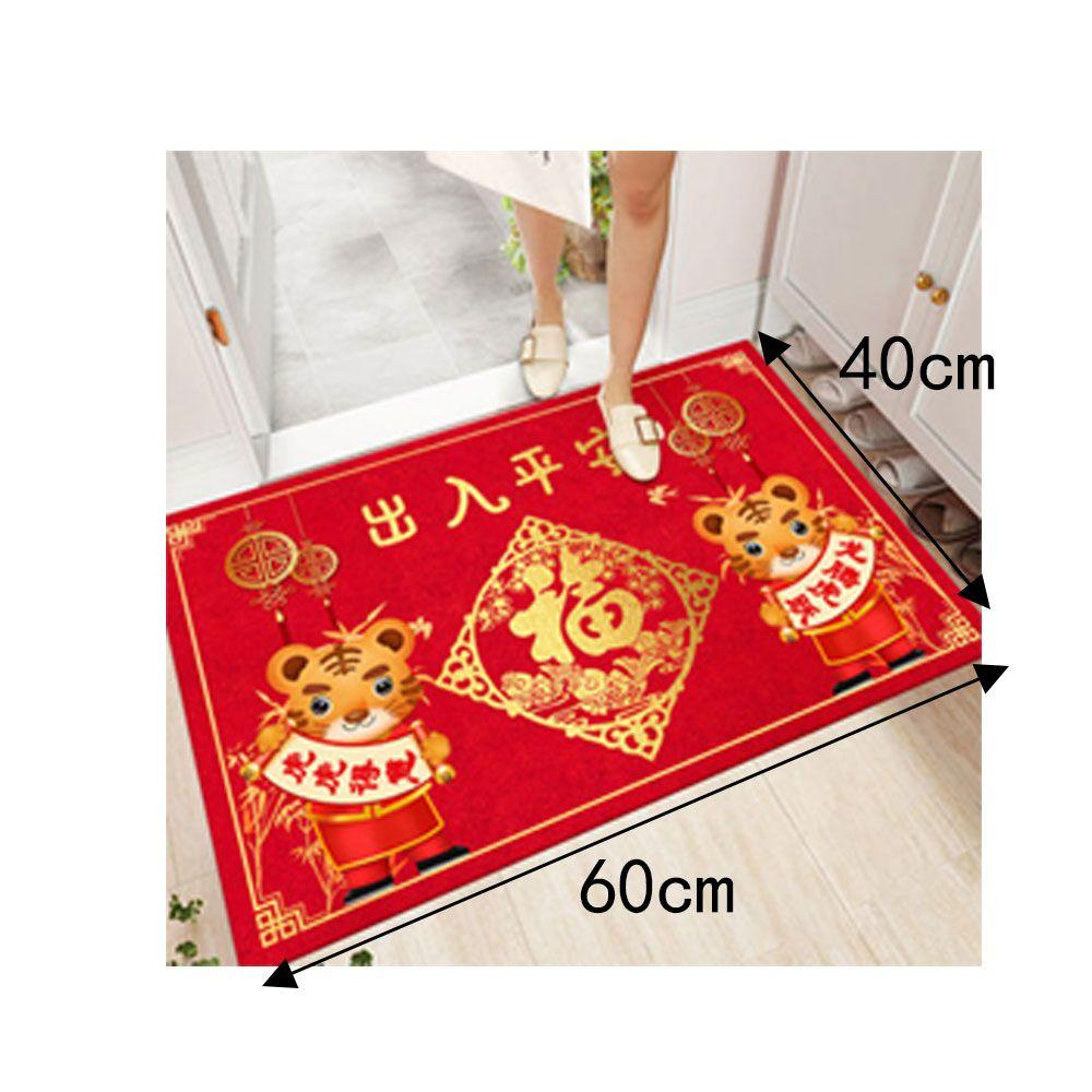 Thảm Trải Sàn Chống Trượt Màu Đỏ Mừng Năm Mới