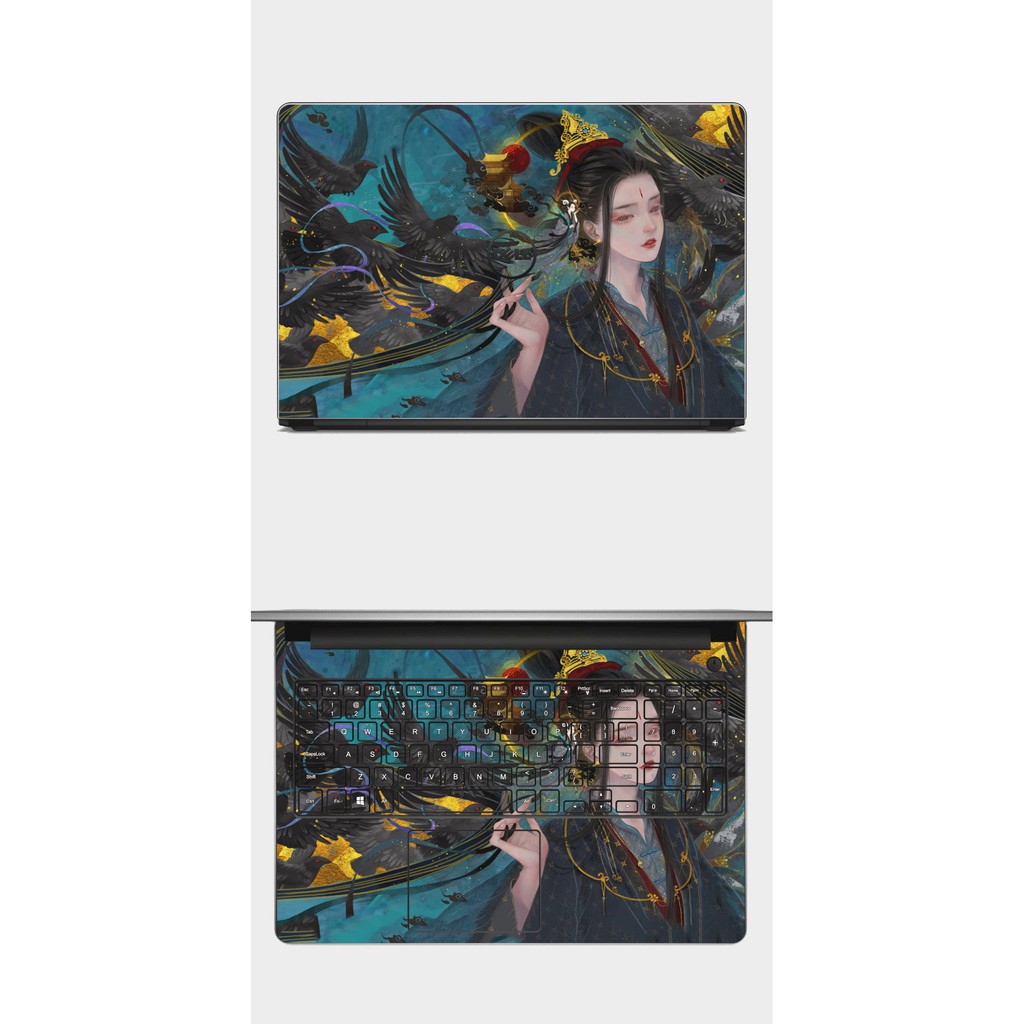 Skin Laptop Hình Cô Gái Cổ Trang sexy Full Các Dòng Như: Dell, Hp, Acer, Asus, Macbook,...(in hình theo yêu cầu)