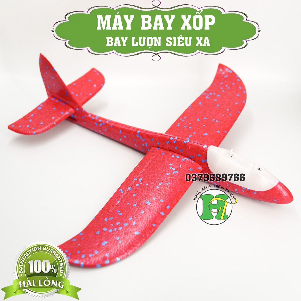 Máy bay xốp đồ chơi có đen led cho bé/ máy bay phi bằng tay bay xa hơn máy bay giấy nhiều.